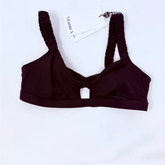 VITAMIN A Black Lennon Bralette & Zuri Bottom Bikini Set Sz M (8) - Picture 9 of 14